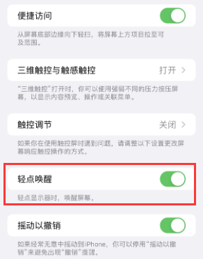 凉城苹果授权维修站分享iPhone轻点无法唤醒怎么办 