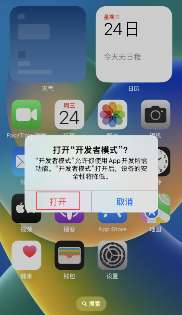 凉城苹果手机维修分享如何打开开发者模式 