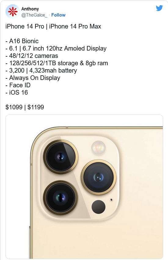凉城苹果14维修分享iPhone 14全系涨价 