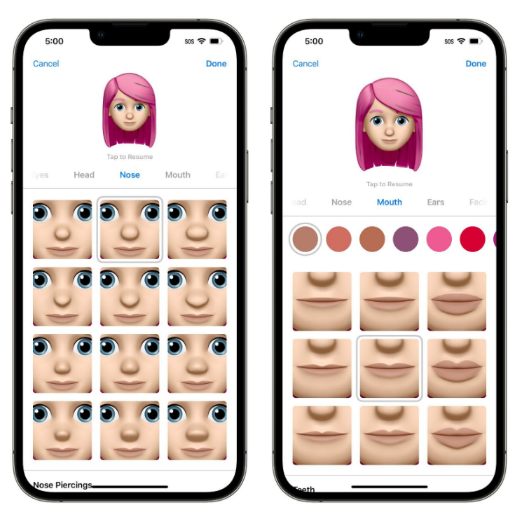 凉城苹果手机维修分享​iOS 16中的拟我表情有了哪些变化和升级 